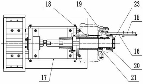 Device for detecting axial force of hub and displacement of bearing in real time by applying torque