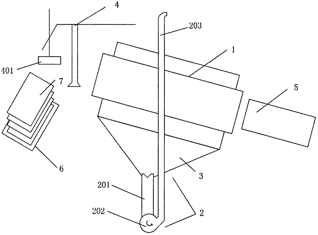 Automatic unpacking feeding device and unloading mechanism