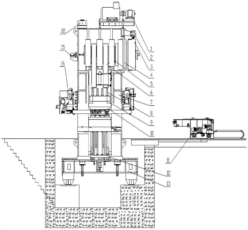 Automobile lightweight aluminum alloy hot die forging press