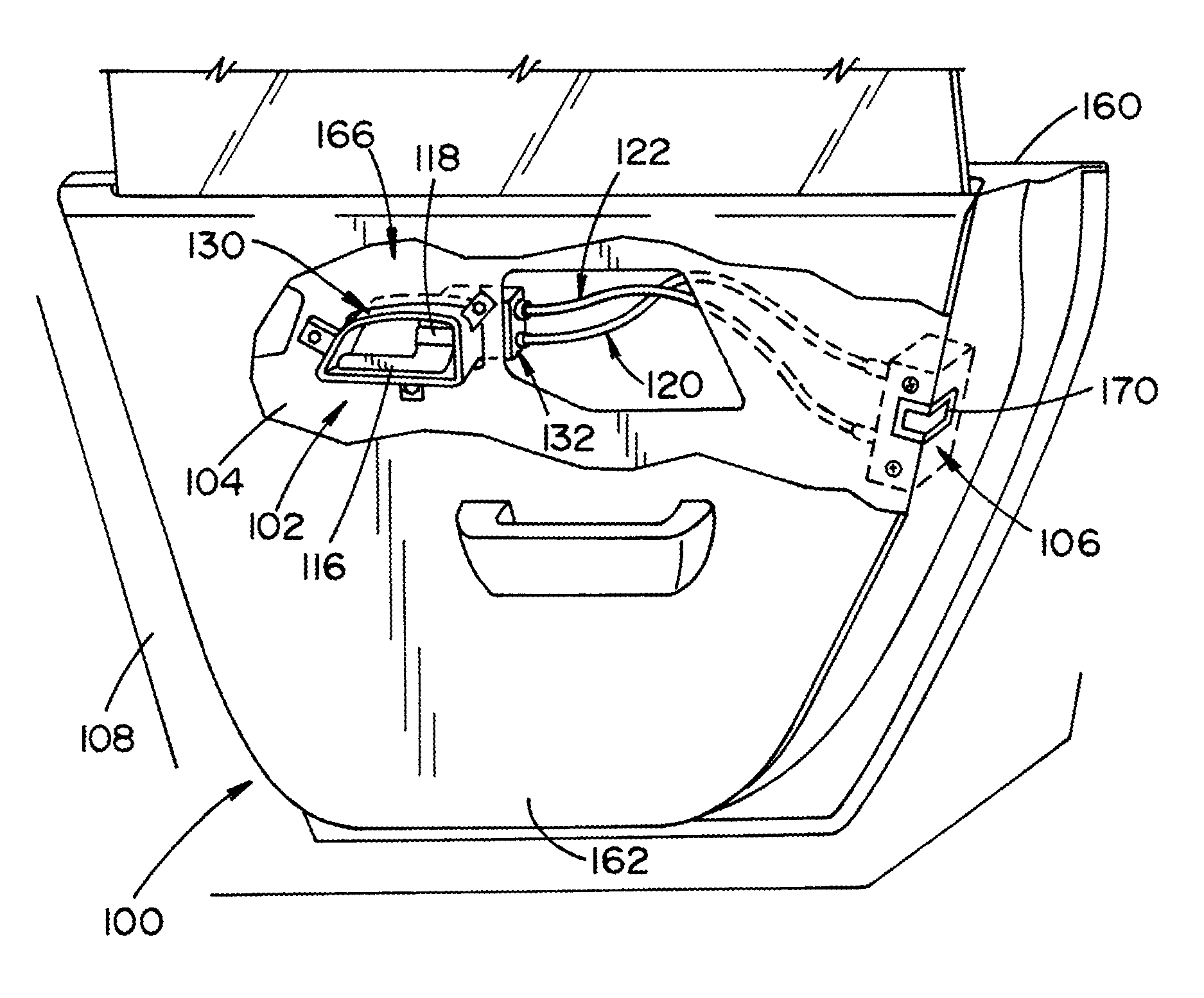 Vehicle door inner handle cable connection