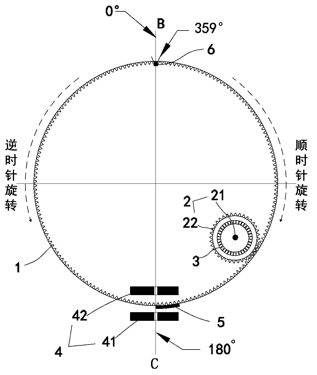 Wide-angle air conditioner, head shaking device thereof and initiation control method of air outlet of wide-angle air conditioner