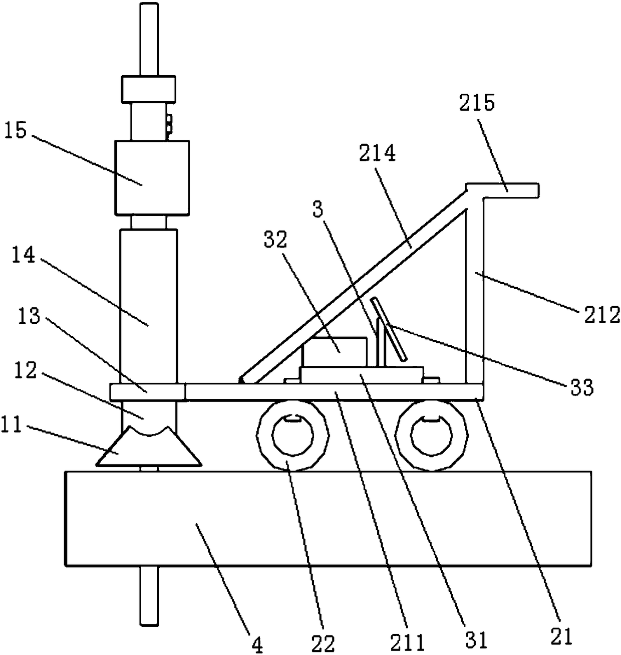 A bridge vertical reinforcement tensioning equipment