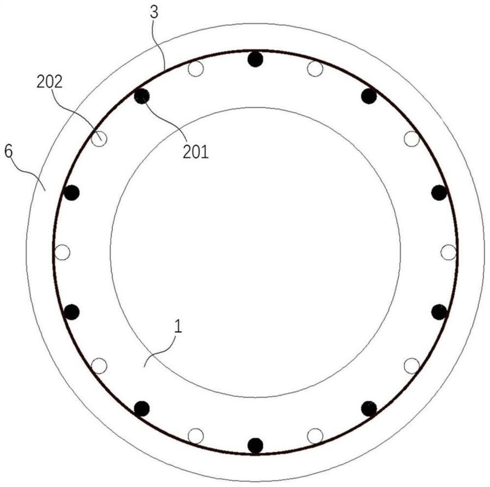 Low-prestress high-ductility mixed reinforced concrete pile and manufacturing method thereof