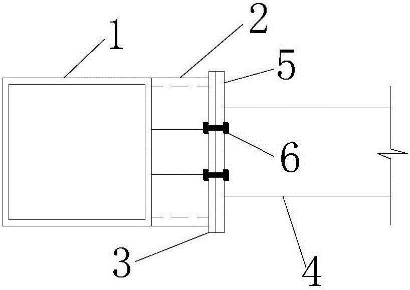 Channel steel end plate joint for square steel string