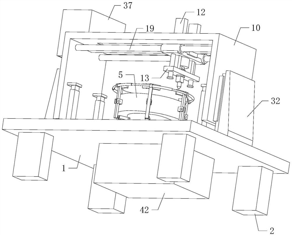 A vehicle-mounted air filter fixed hole automatic opening equipment