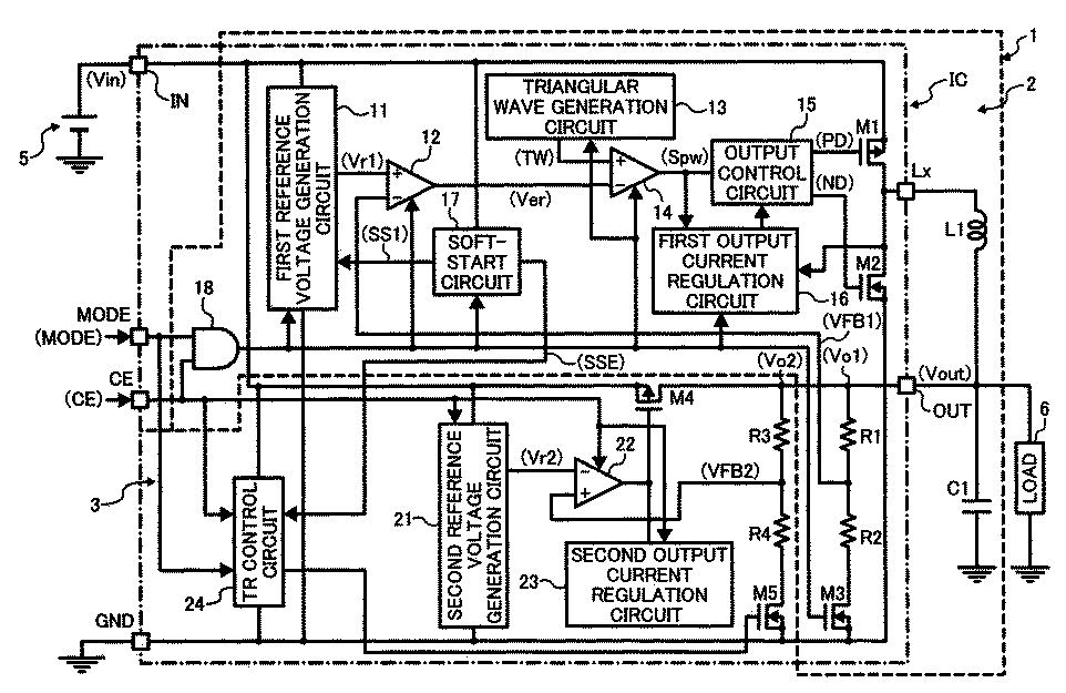 Constant-voltage circuit capable of reducing time required for starting, semiconductor apparatus including constant-voltage circuit, and control method of constant-voltage circuit