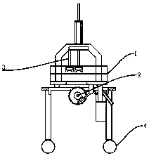 Double-gripper cutting machine with rolling wheels