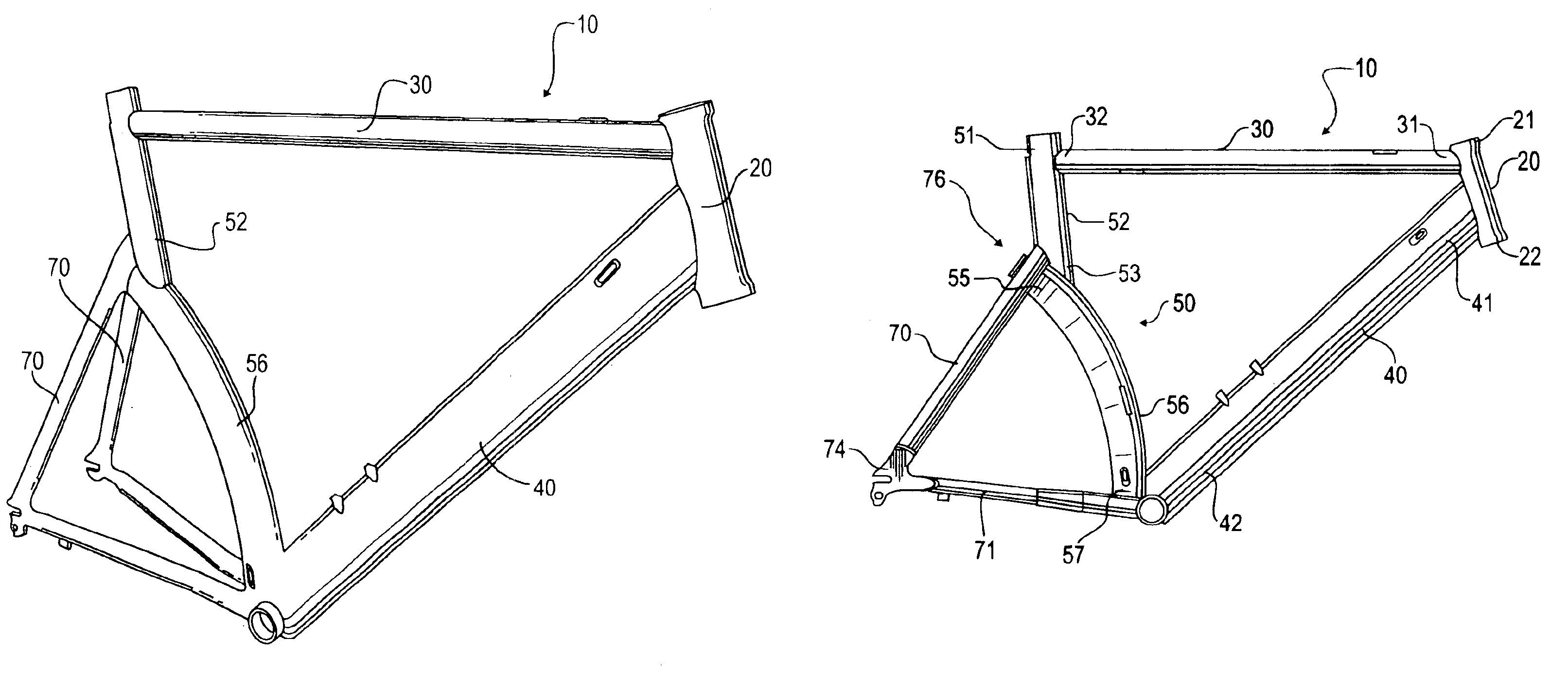 Aerodynamic bicycle frame
