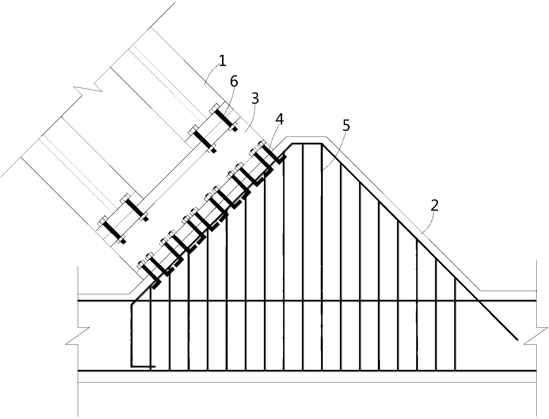 Connecting structure of section steel support and concrete support, and construction method
