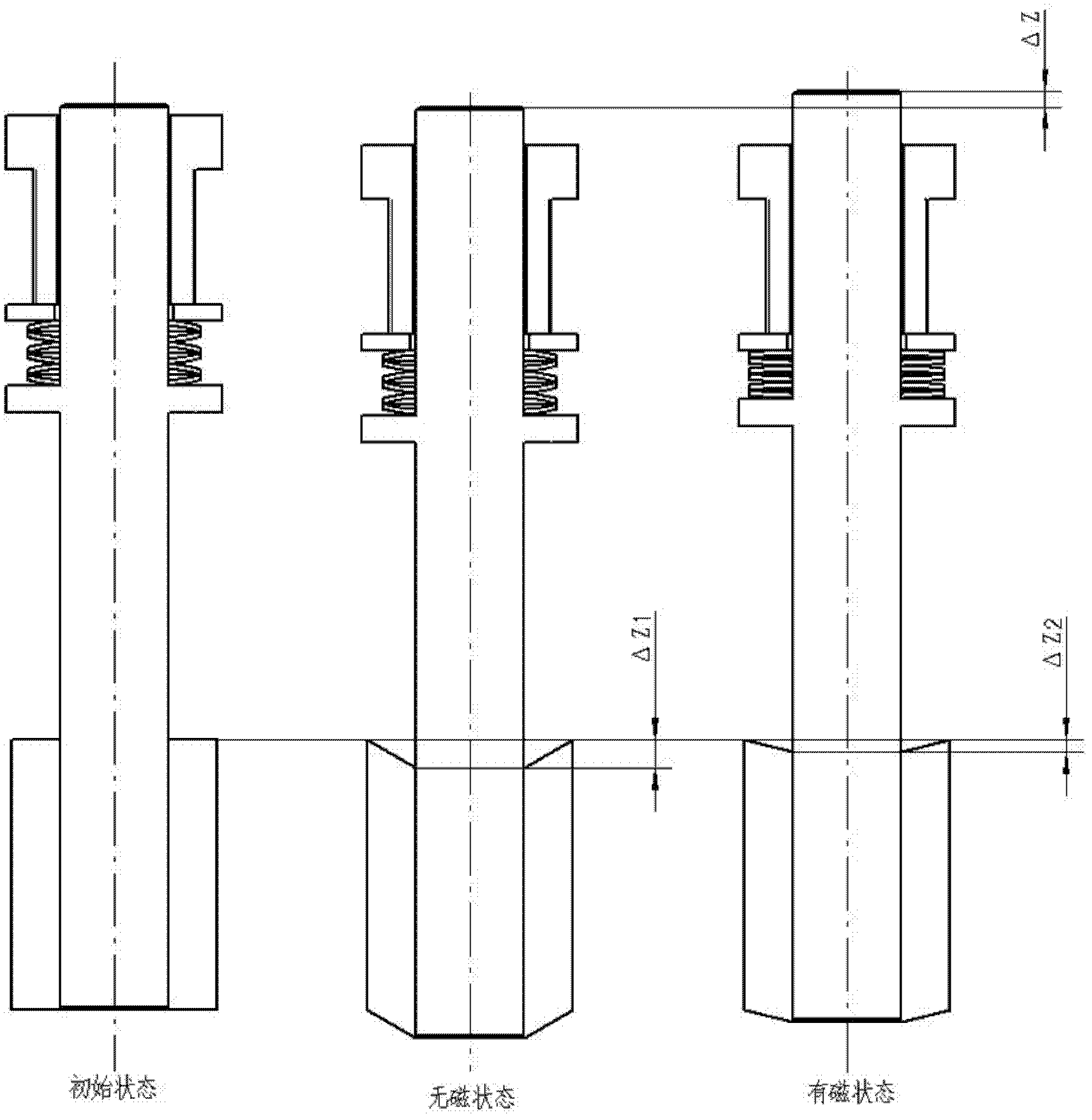 Micro-displacement actuator for shear mode magnetorheological elastomer