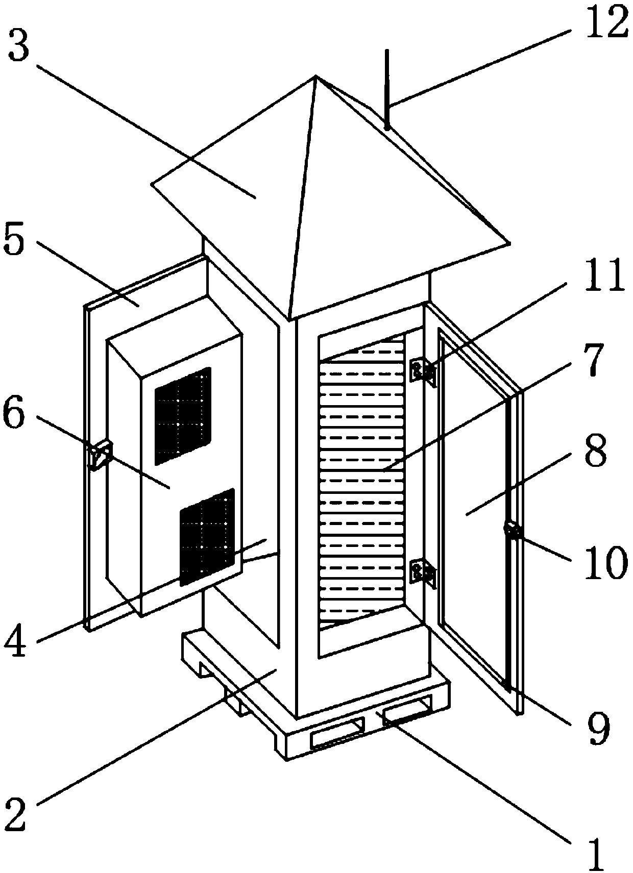 Electric-shock-proof communication equipment cabinet