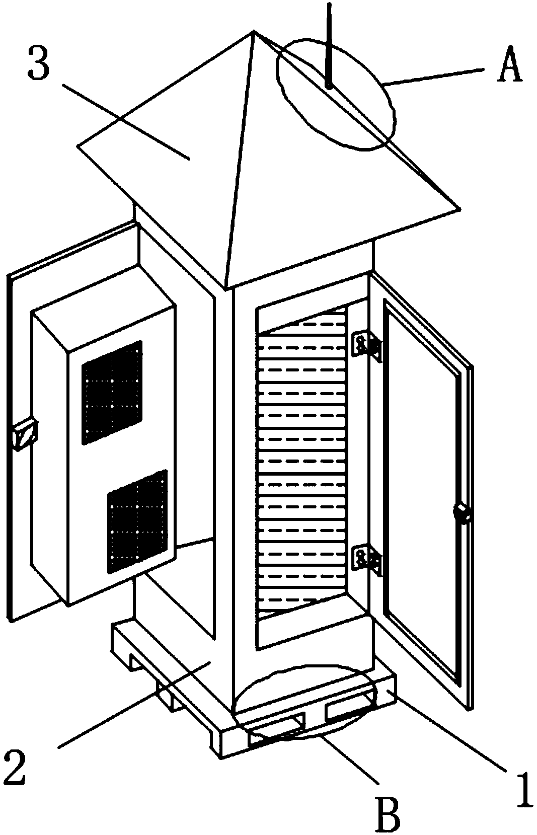 Electric-shock-proof communication equipment cabinet