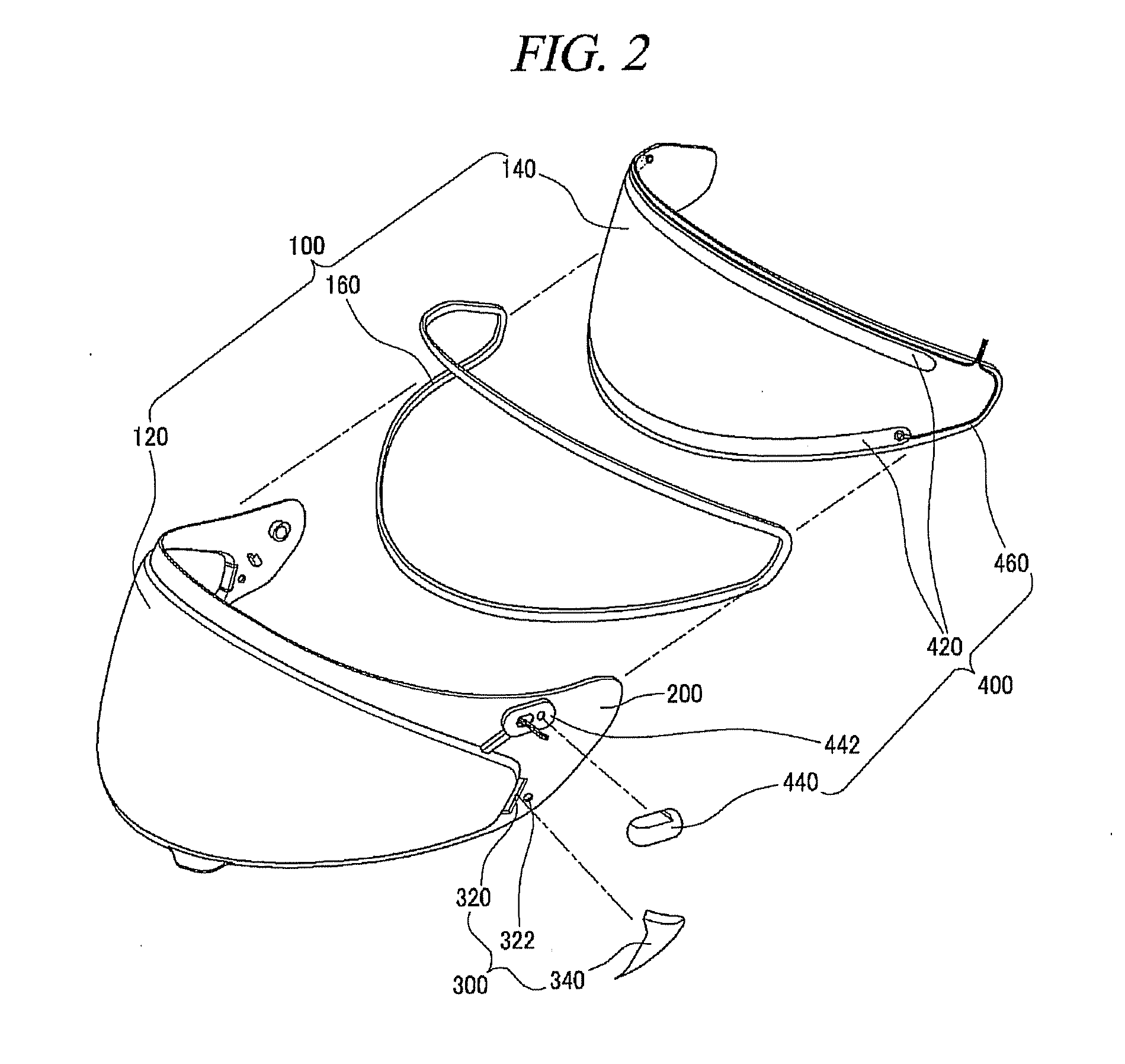 Helmet shield including ventilation unit