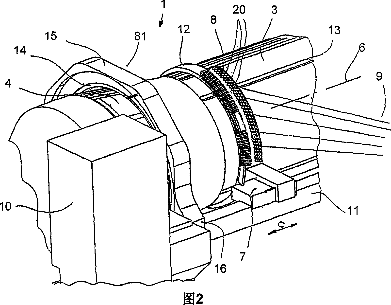 Method and device for thread distribution in a warping frame