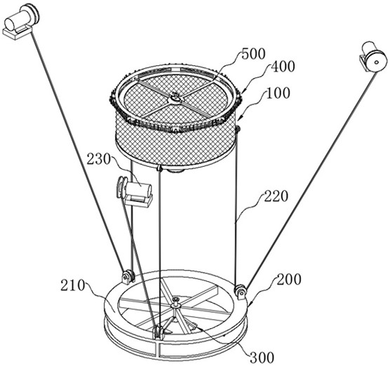 A suspended cage device for microbial testing