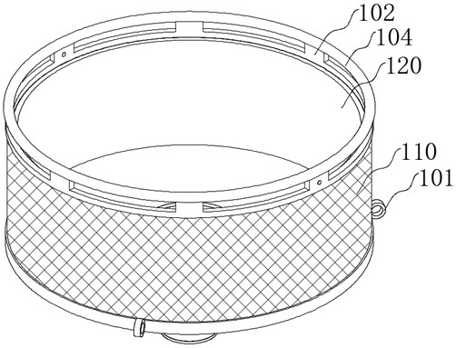 A suspended cage device for microbial testing