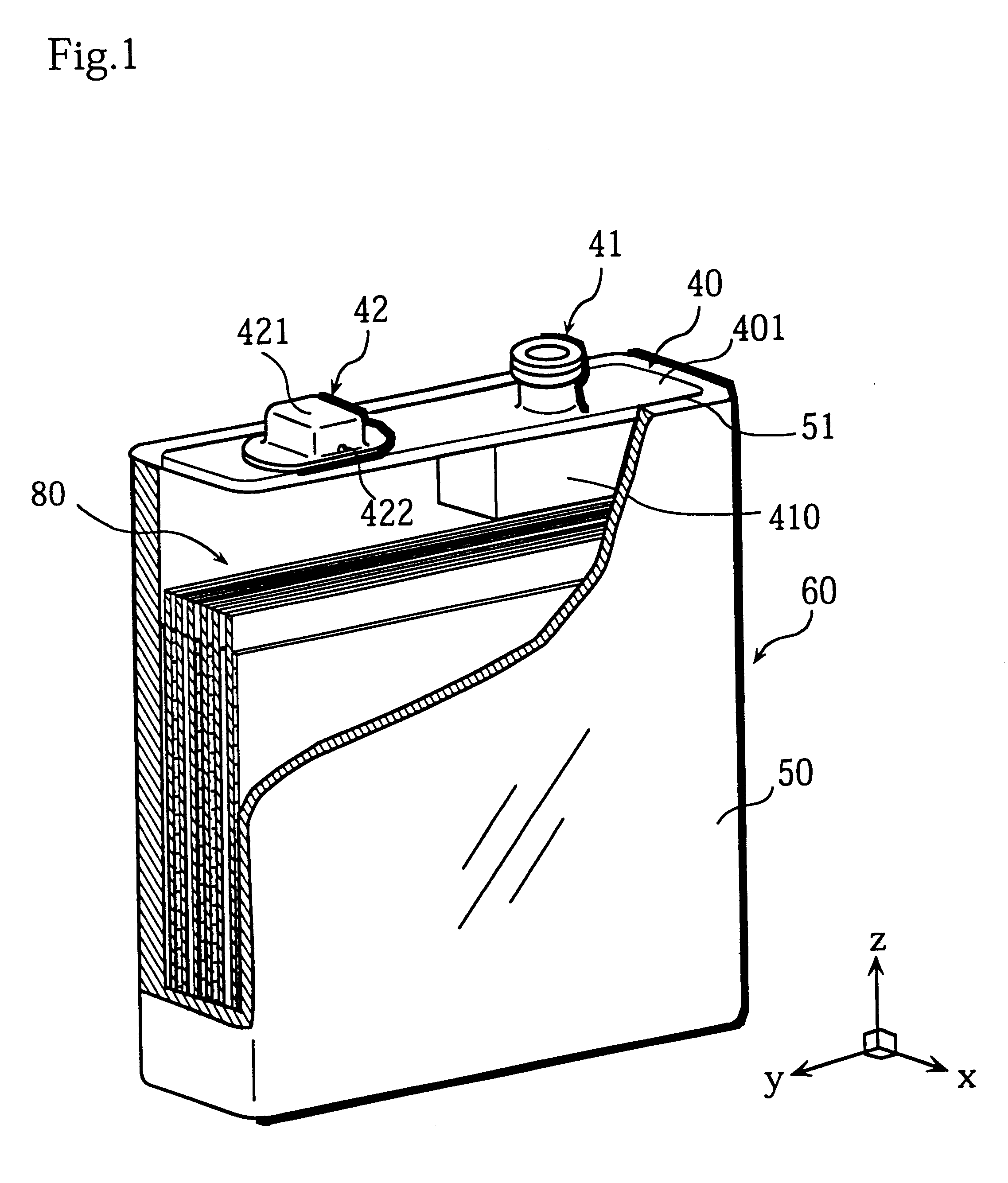 Sealed rectangular battery and manufacturing method for the same