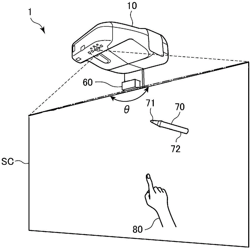 Position detecting device, position detecting system, and controlling method of position detecting device