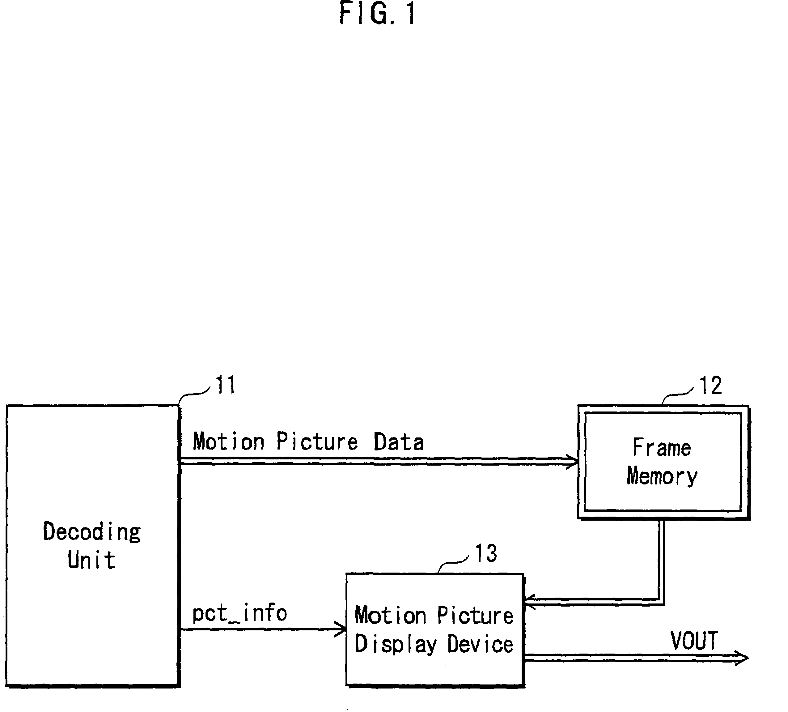 Motion picture display device