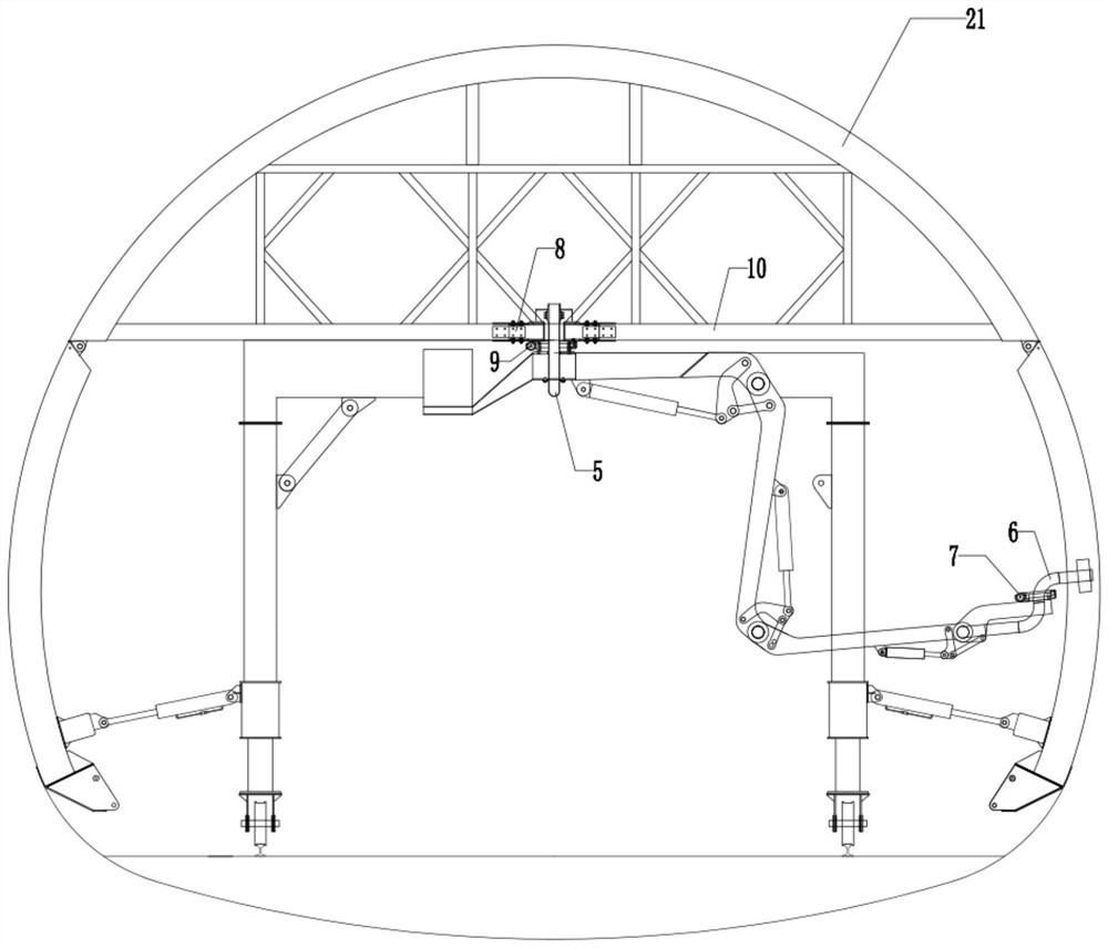 Rotary lining trolley pouring mechanism and method