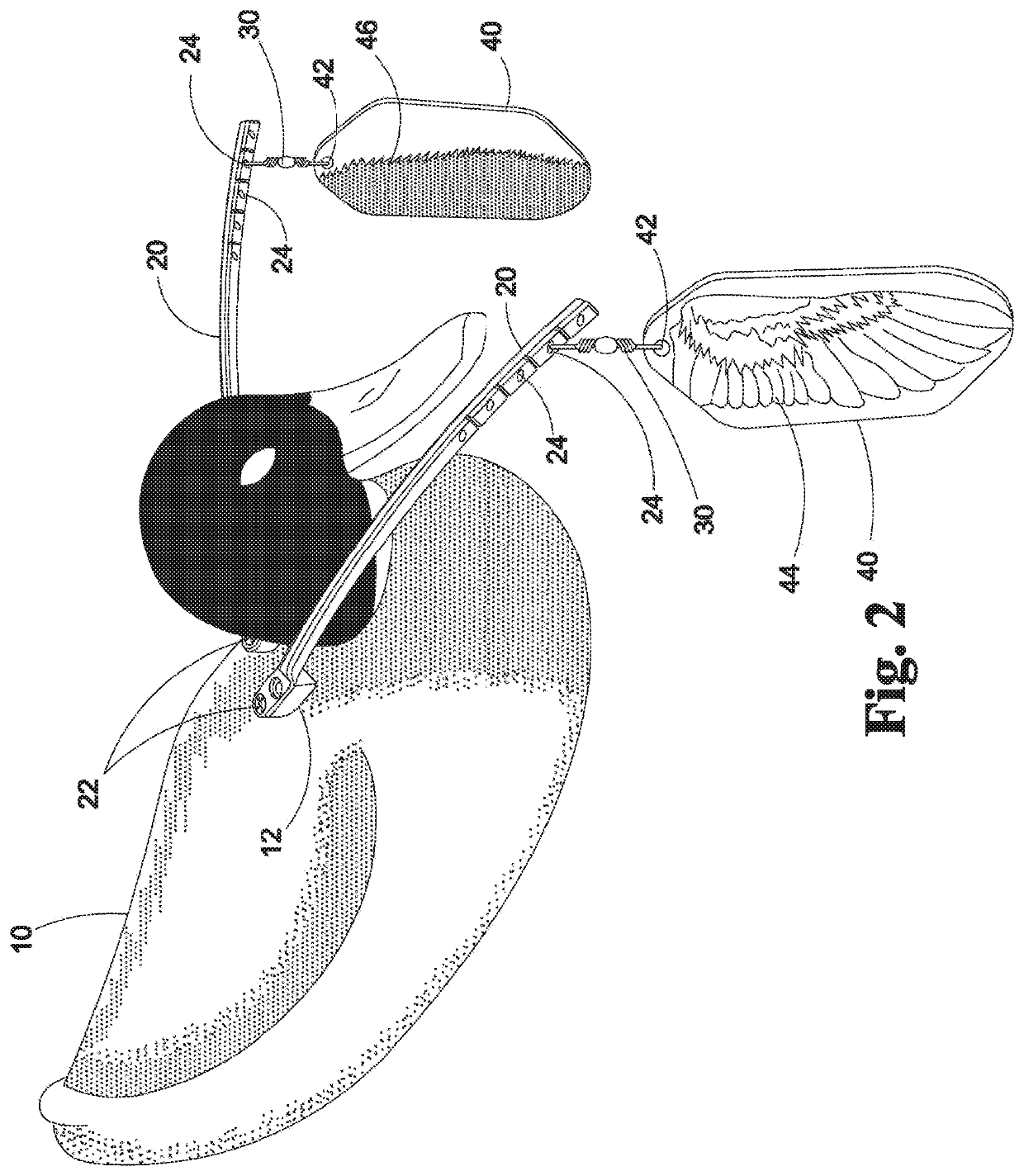 Flutter assembly for a decoy