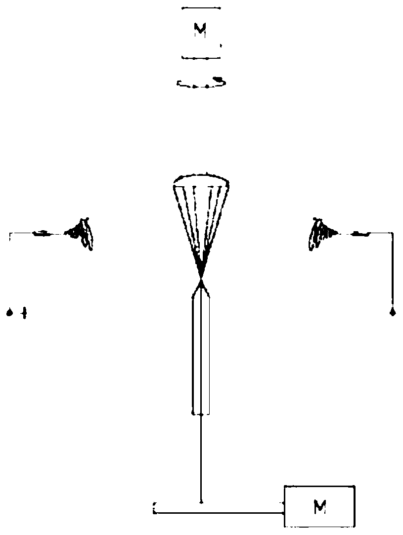 A method and device for preparing oriented electrospun nanofiber yarns from a magnetic field