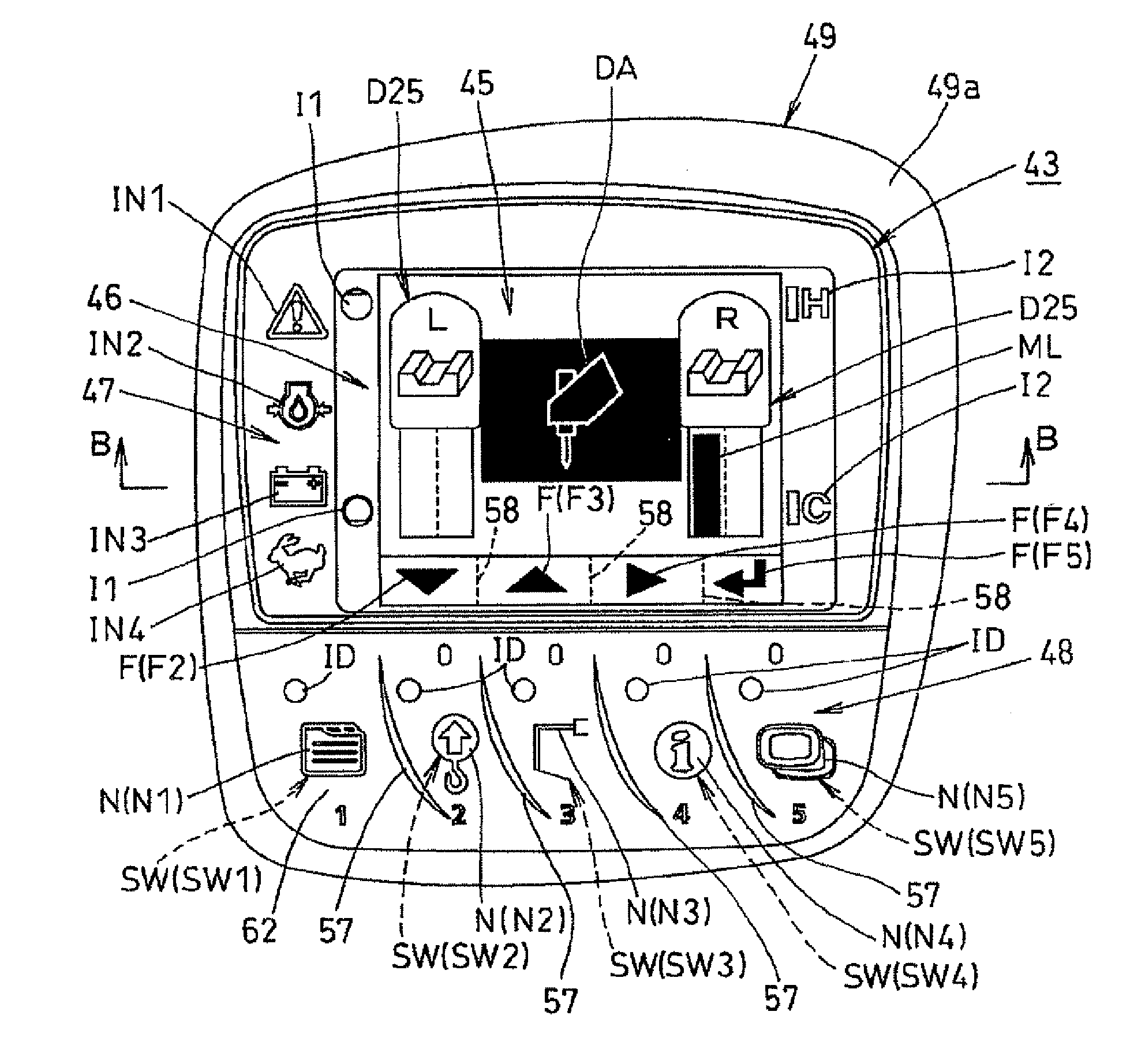 Display device of work vehicle