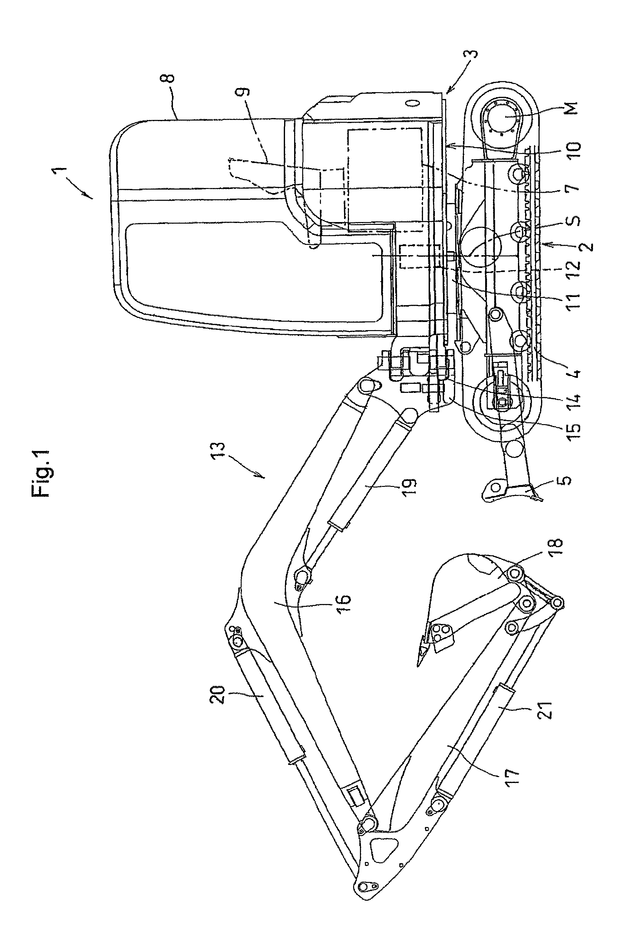 Display device of work vehicle