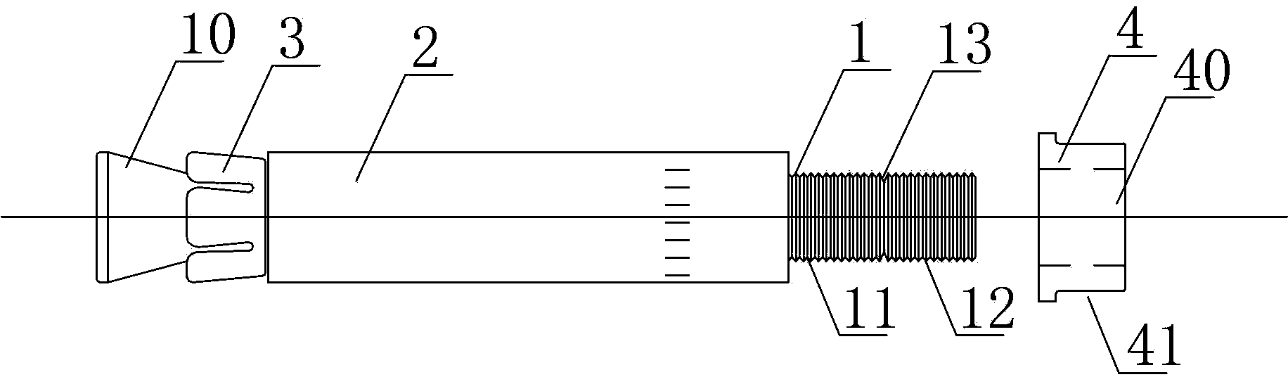 Fire-proofing shock-resisting loss-preventing undercut anchor and connecting structure thereof