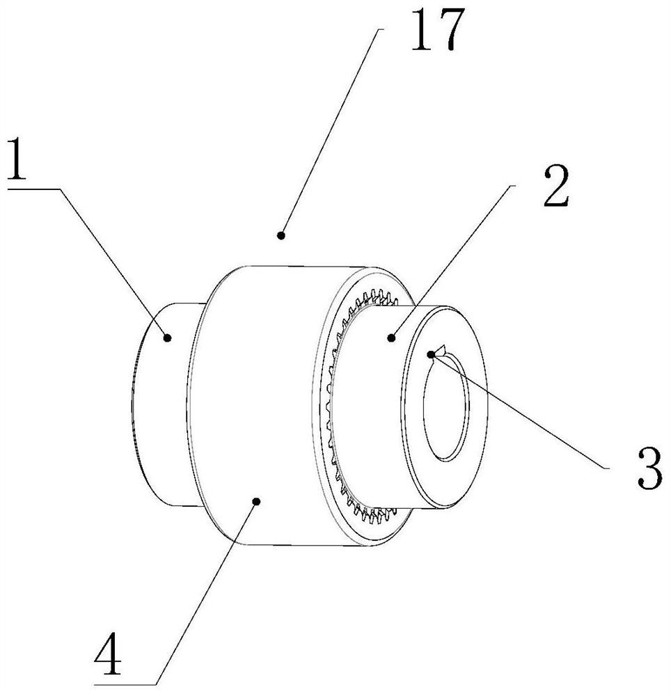 Connecting structure of inner shaft oil pump motor
