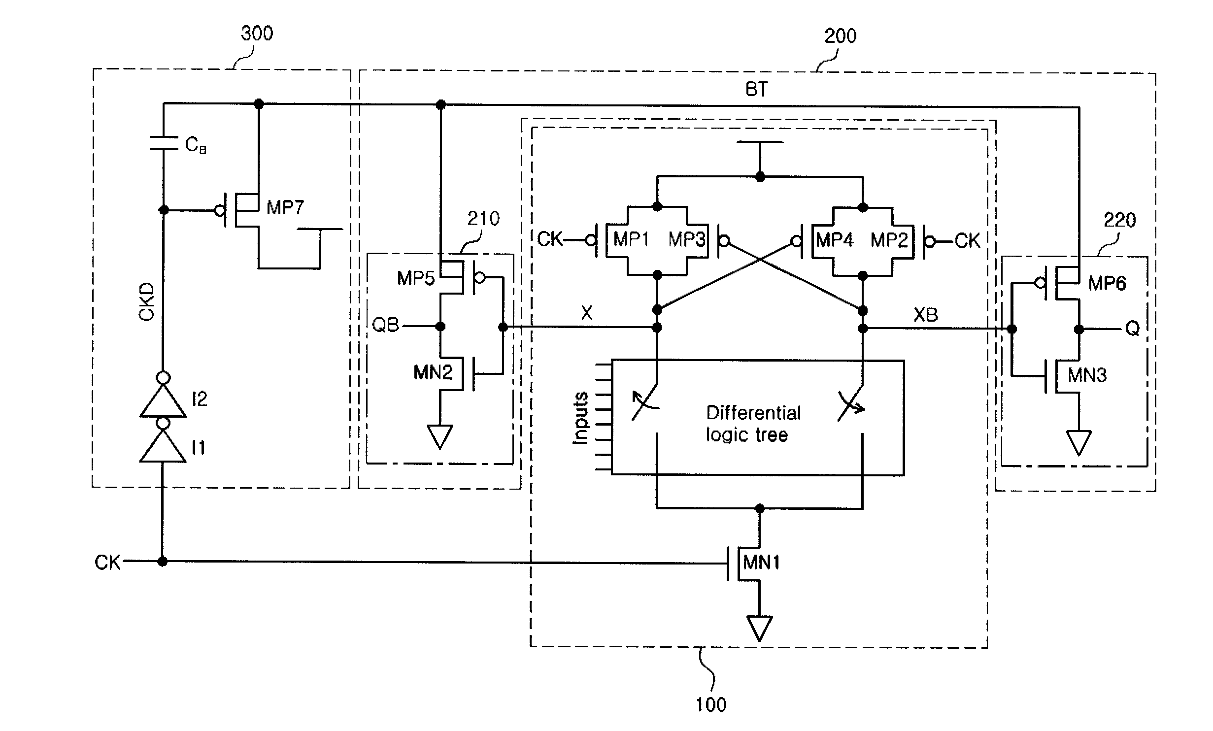 Apparatus for outputting complementary signals using bootstrapping technology