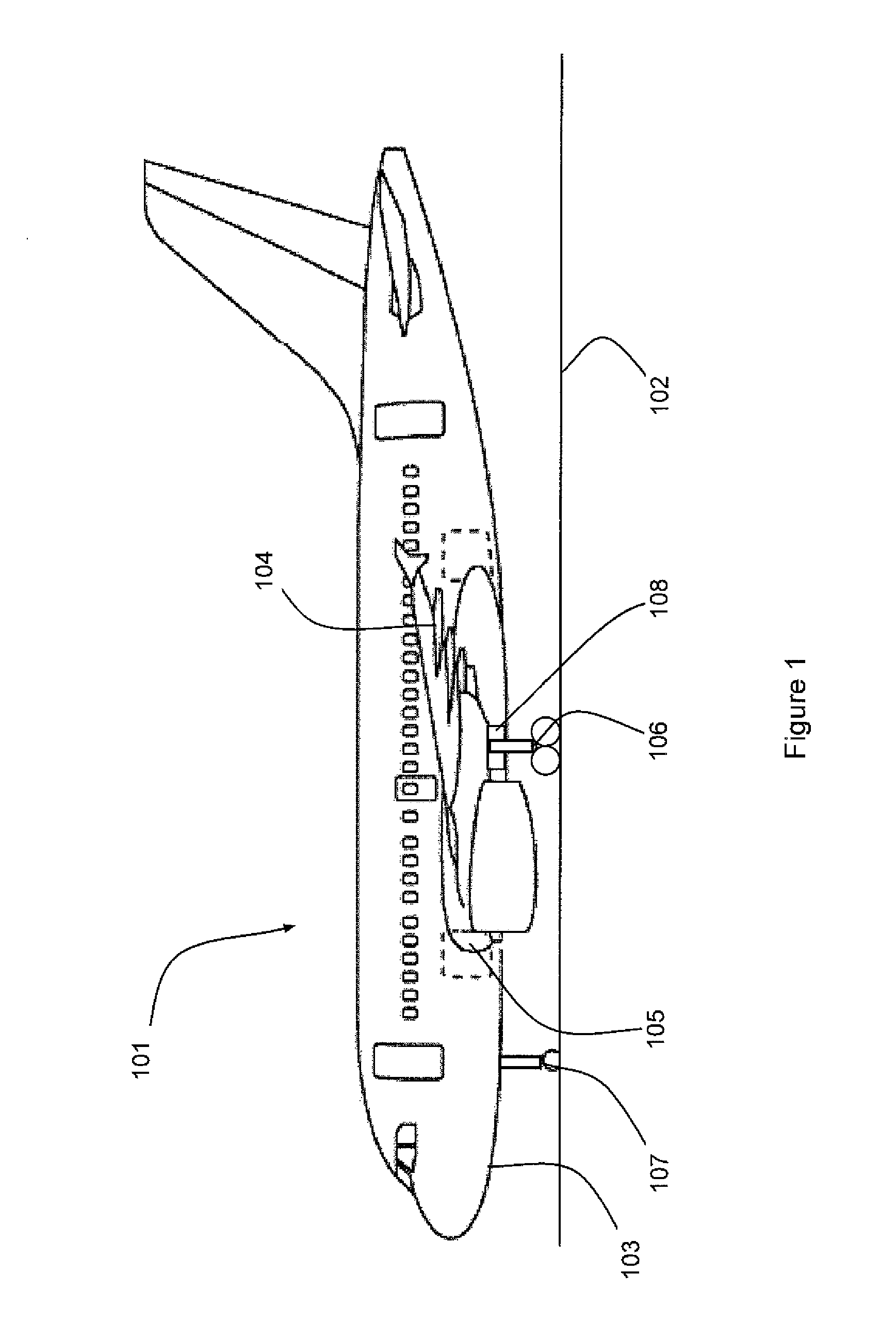 Door for opening and closing a door aperture in an aircraft