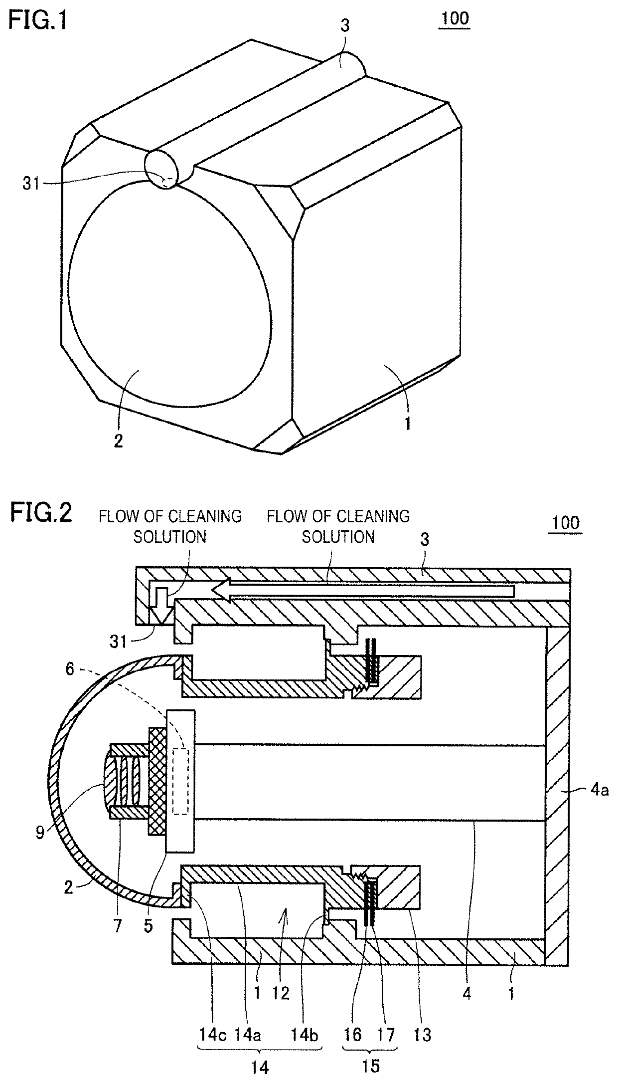 Cleaning device, and image capturing apparatus including cleaning device