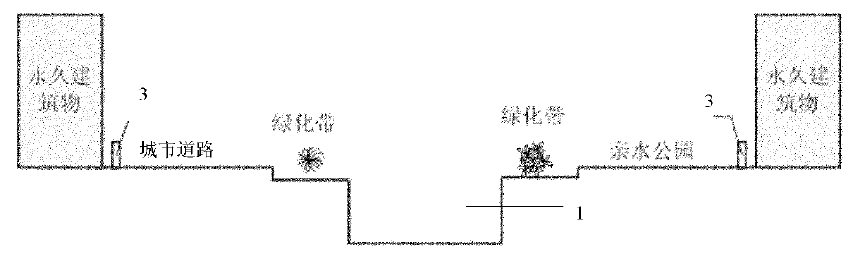 Compound mud-rock flow discharge and guide trough