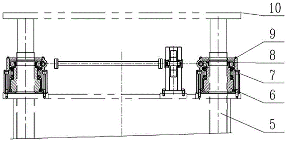 Upper beam moving device of motor shaft-pressing hydraulic press