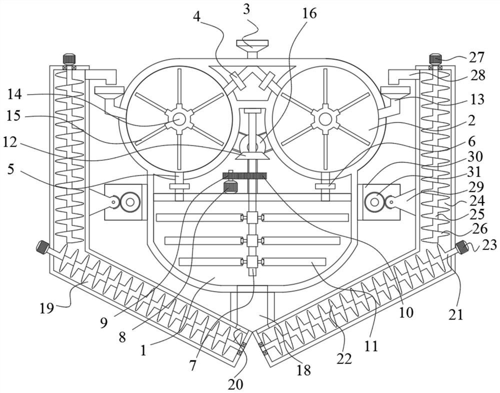 Crushed material stirring equipment for deep processing of agricultural products