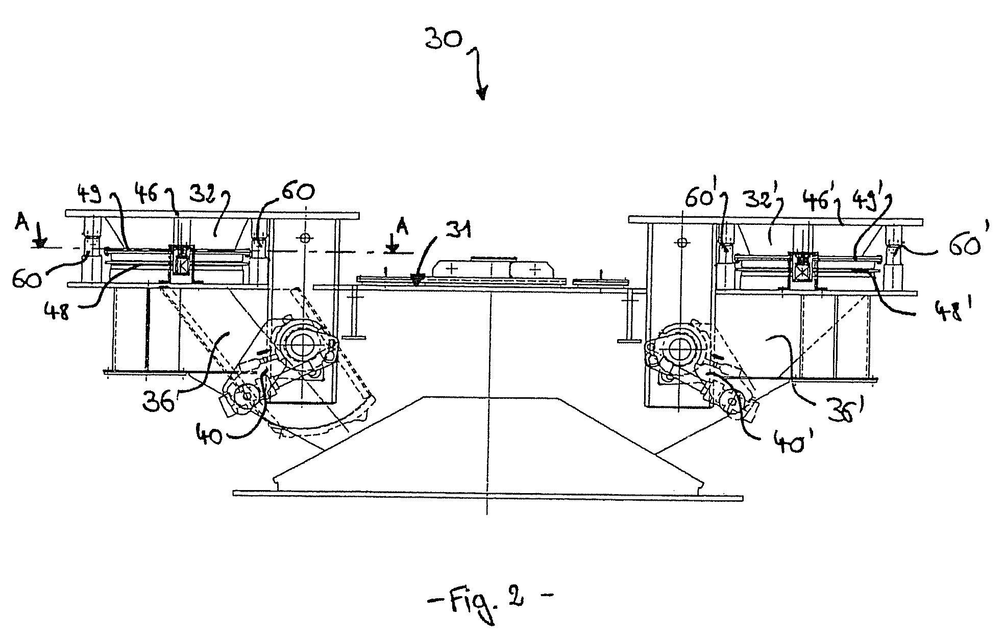 Method and device for calibrating a weighing system of a blast furnace top hopper