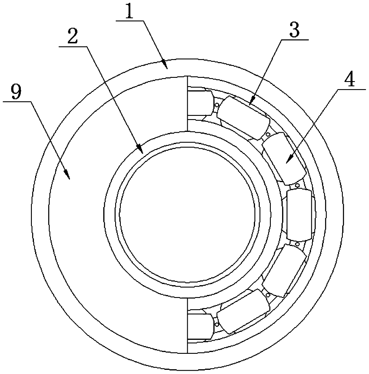 Deep groove ball bearing subjected to nickel coating treatment and machining method thereof