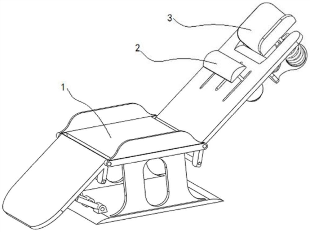 Neck rotation adaptive multifunctional thyroid examination bed