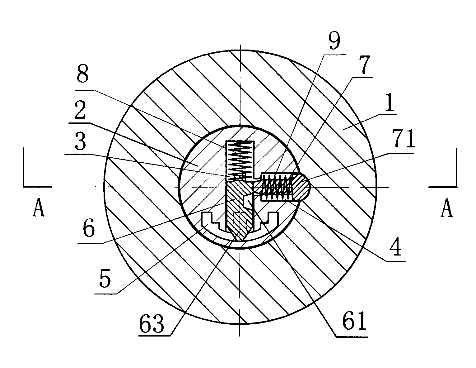 Anti-poking angle spring lock