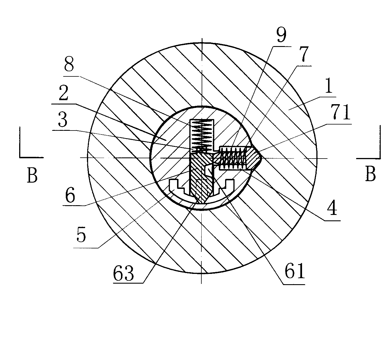 Anti-poking angle spring lock