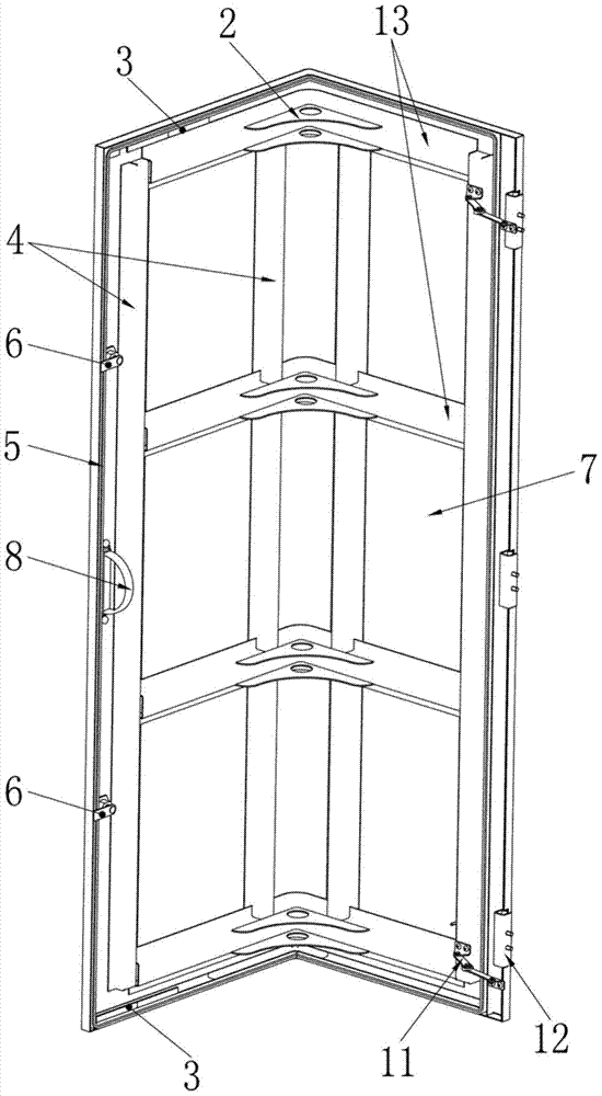 Corner door structure