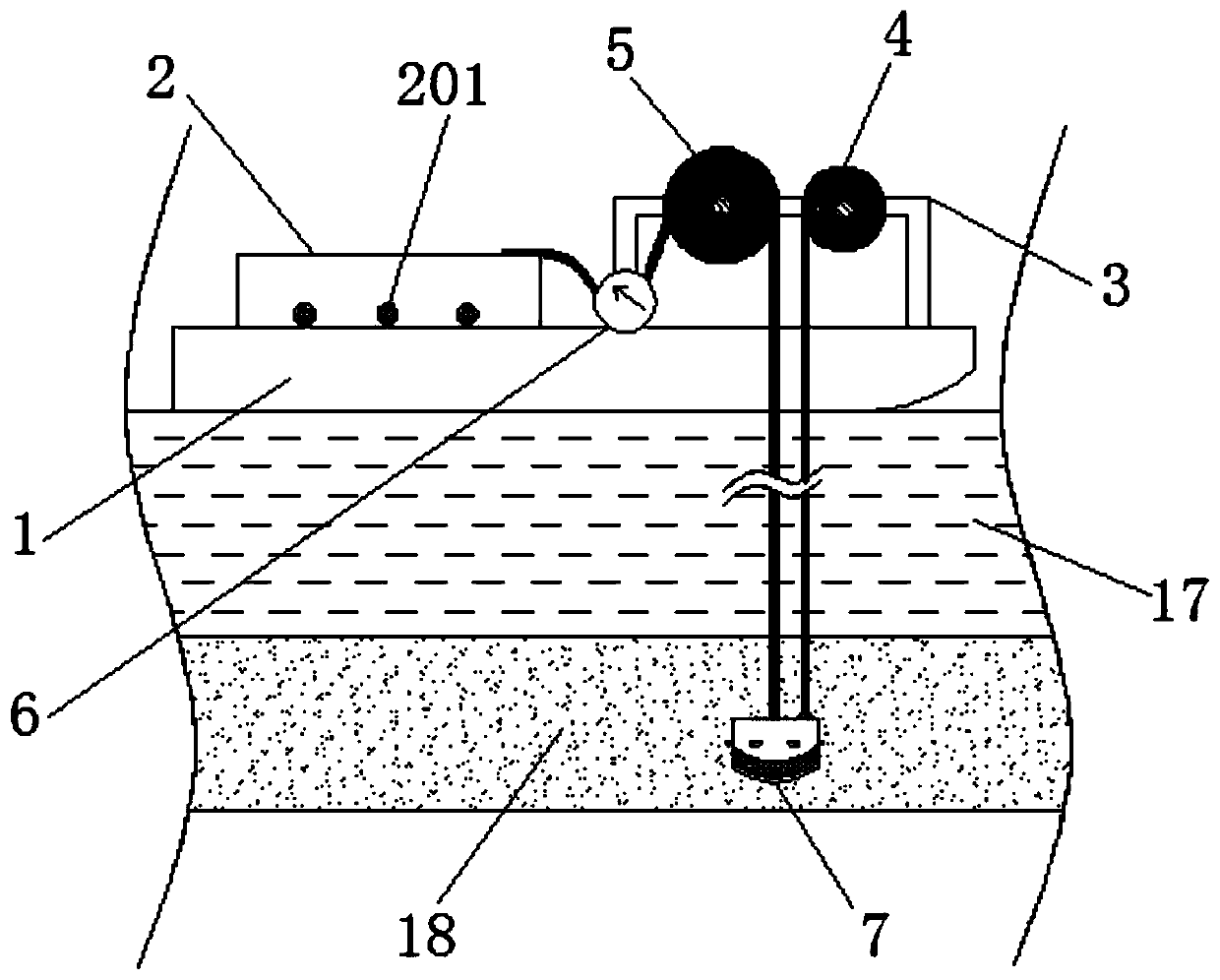 Sludge extraction device used for river restoration based on Bernoulli principle