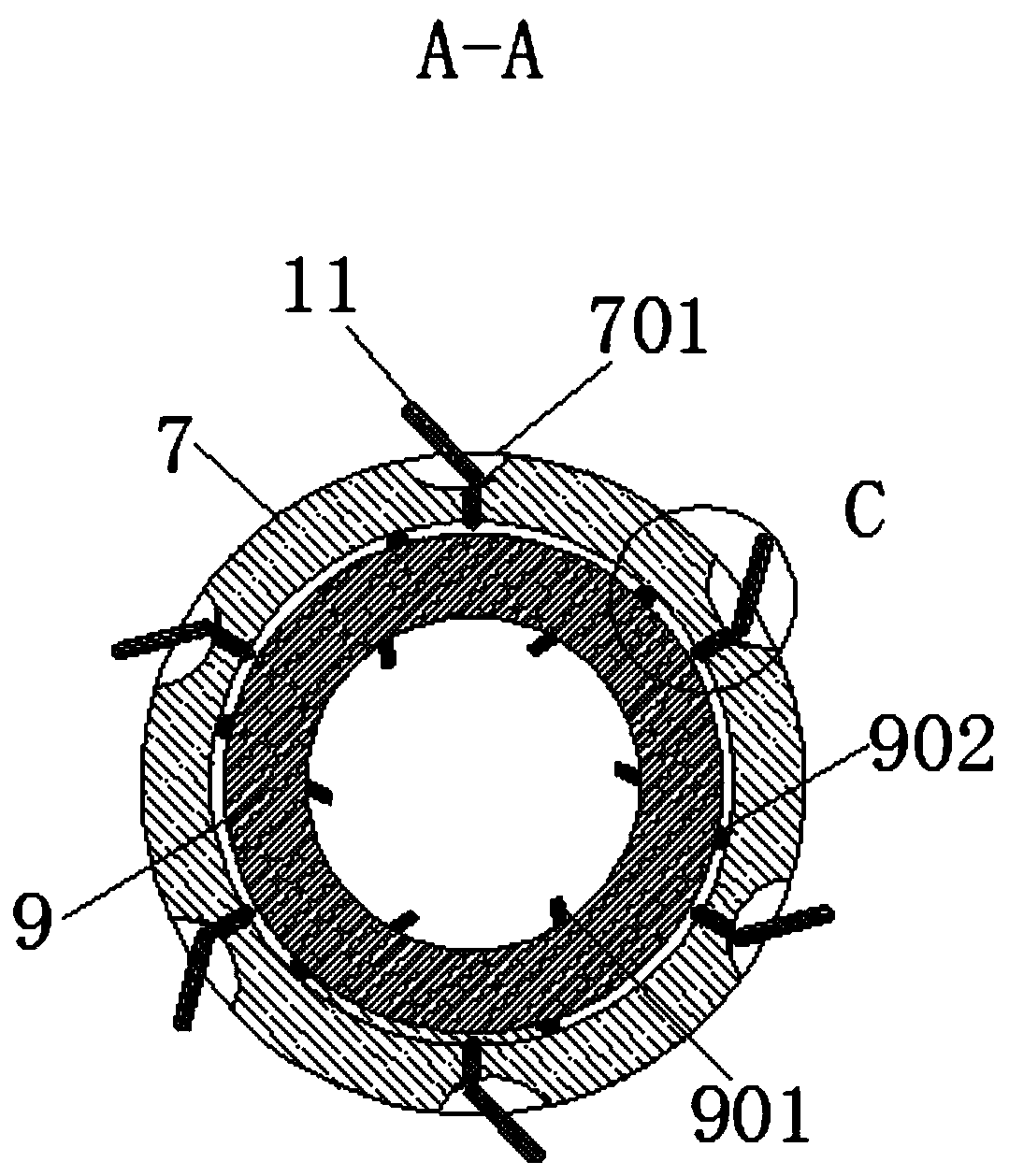 Sludge extraction device used for river restoration based on Bernoulli principle