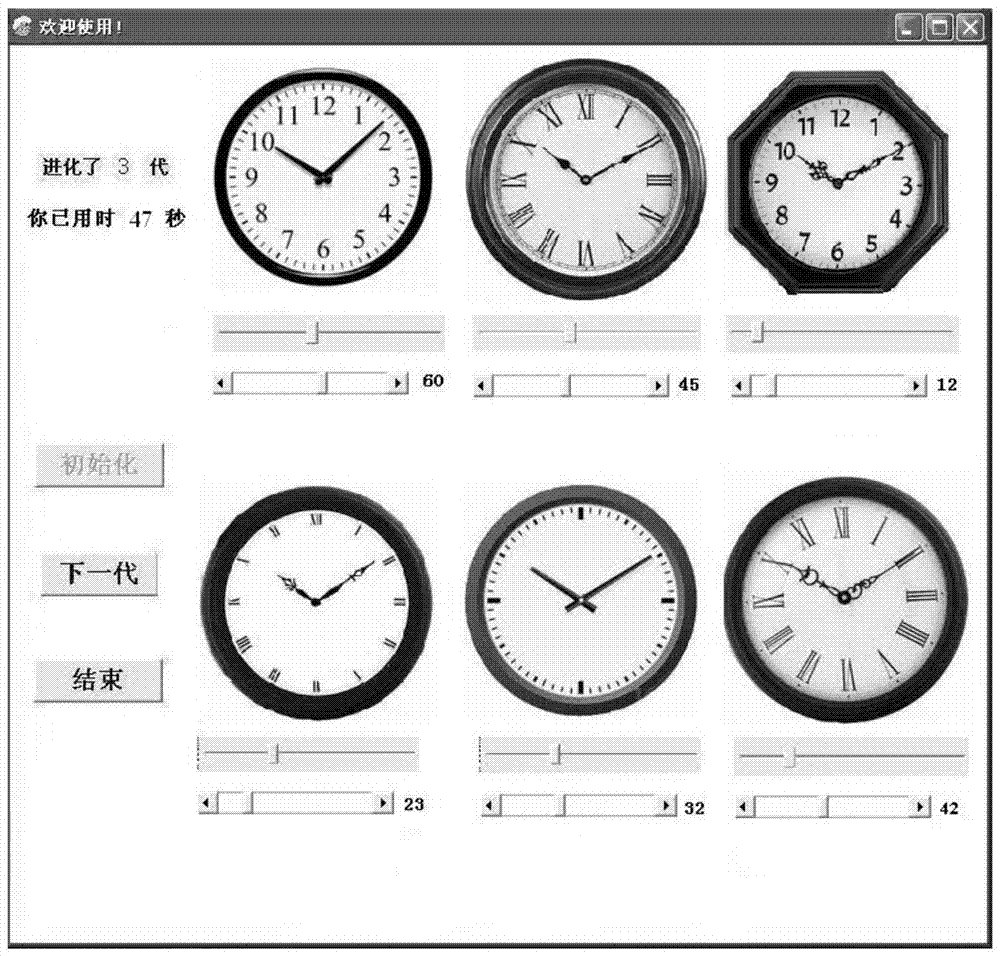 Fuzzy fitness value interactive evolutionary optimization method used for indoor wall clock design