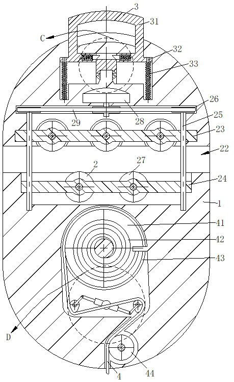 Overhead cable auxiliary overhaul device used for electric power overhaul