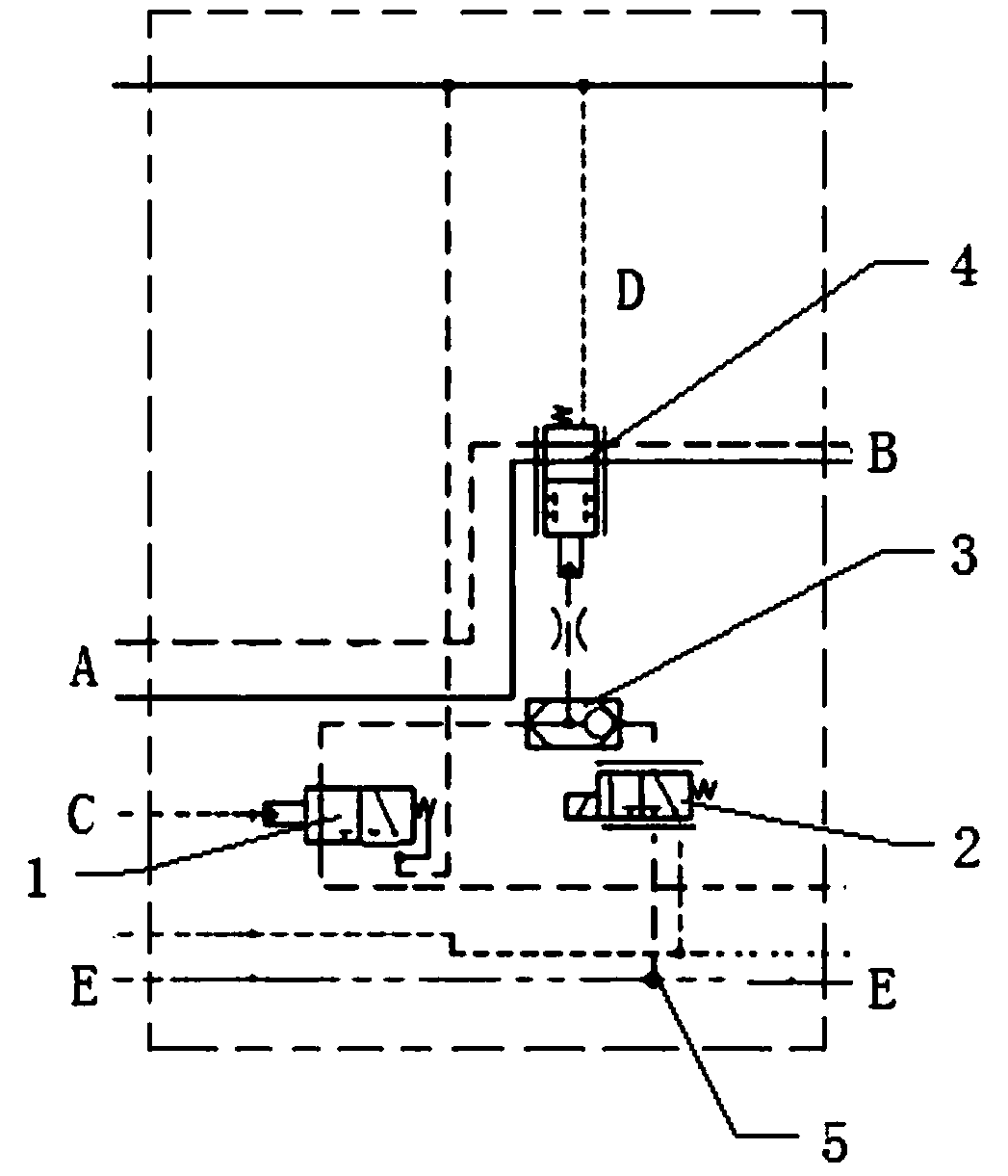 A confluence control device for a hydraulic crane