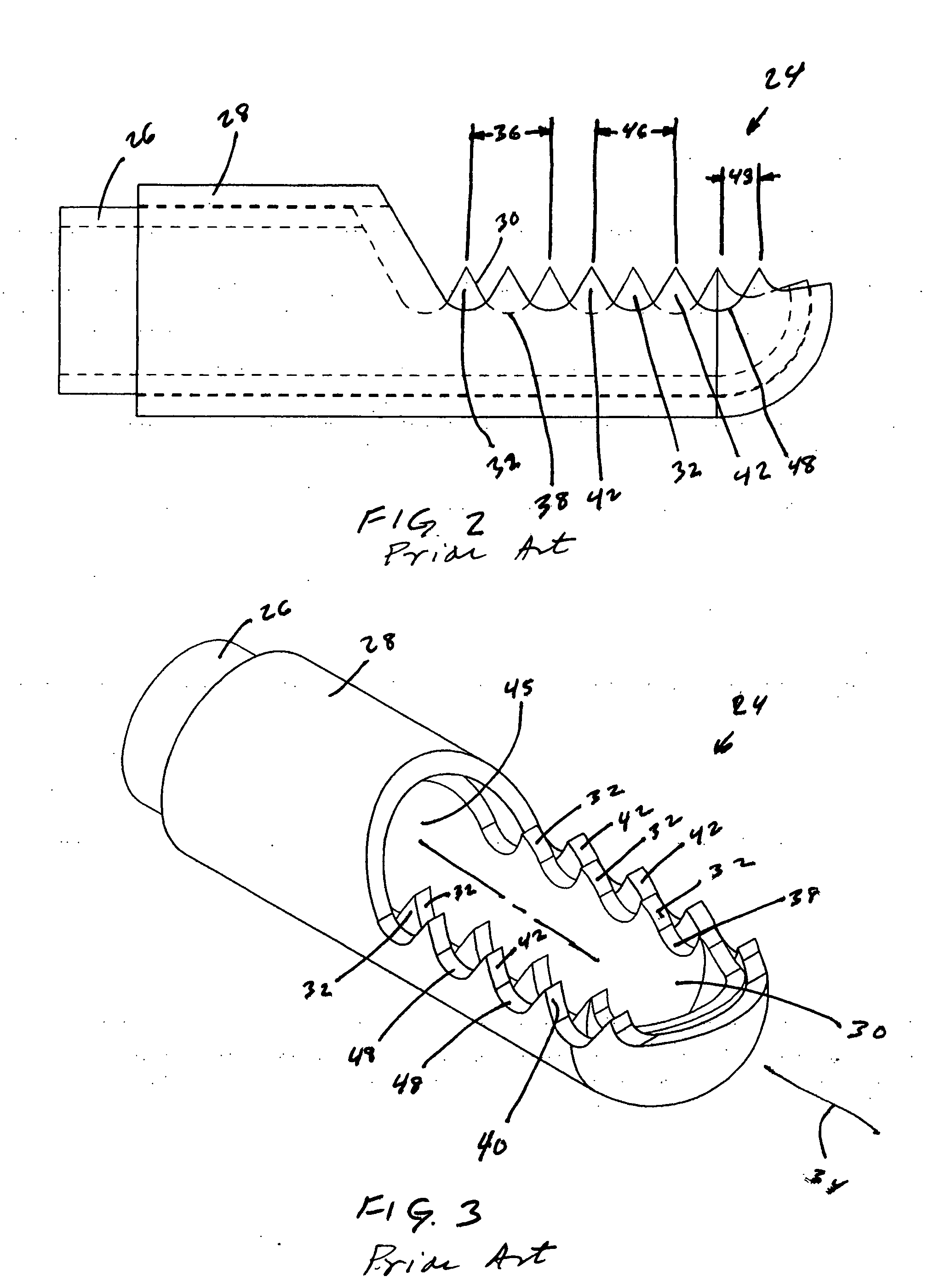 Arthroscopic shaver with two pass inner blade and method of manufacturing same