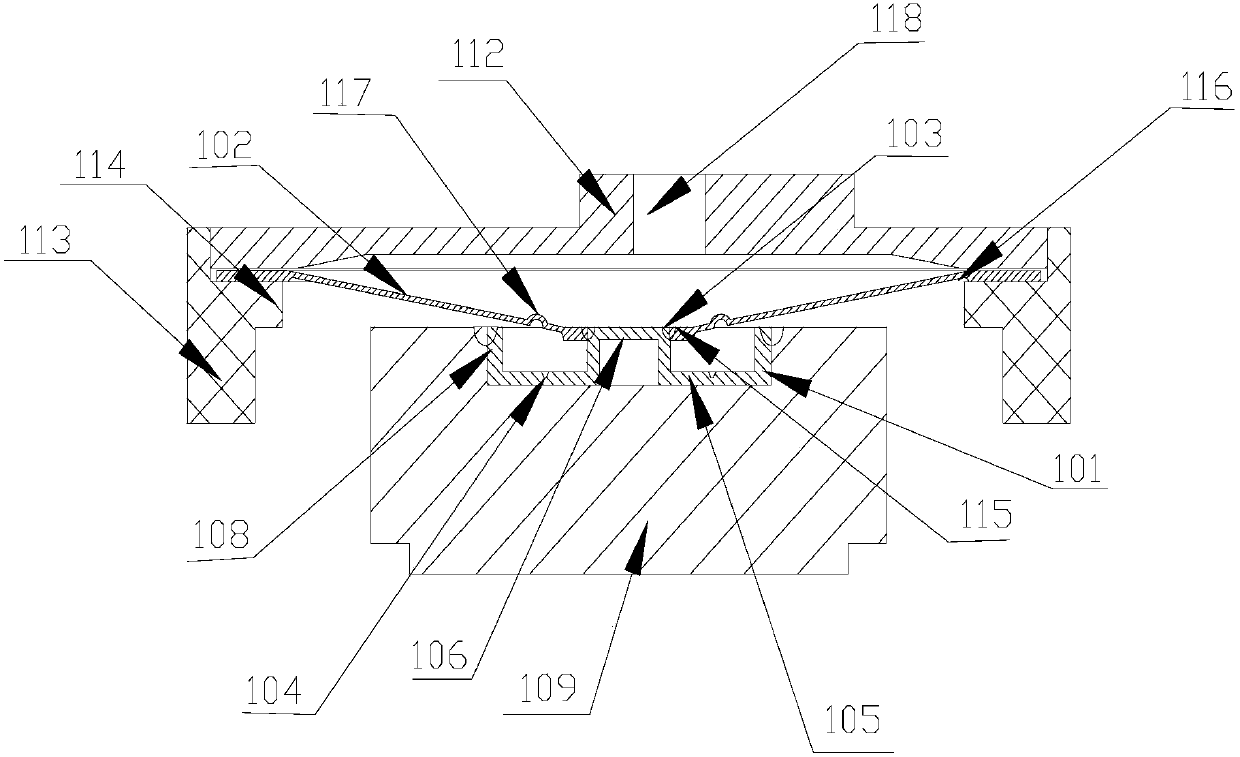 Current interruption device as well as nicking part, battery cover plate component, monomer battery, battery module, power battery and electric vehicle thereof