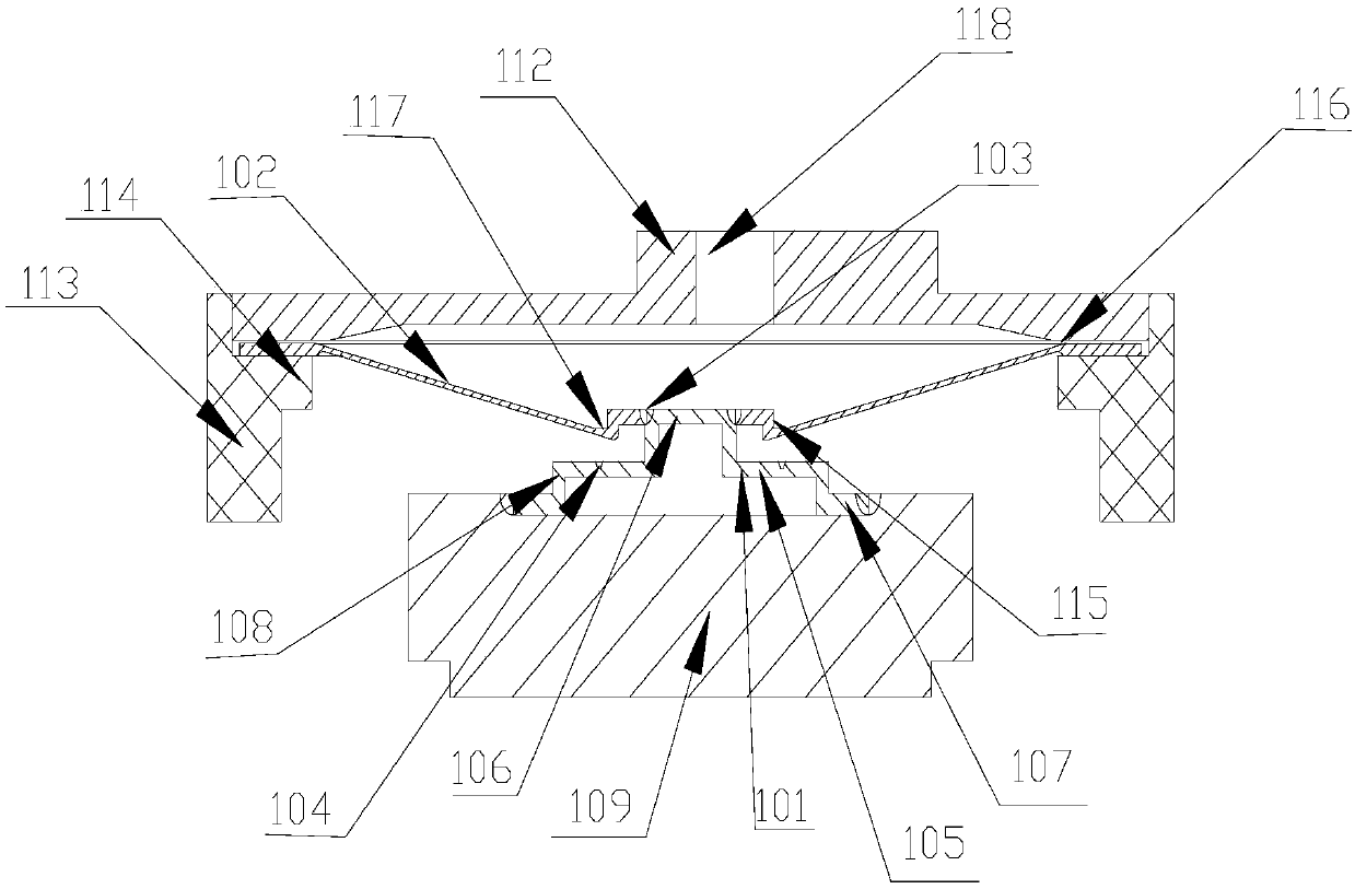 Current interruption device as well as nicking part, battery cover plate component, monomer battery, battery module, power battery and electric vehicle thereof